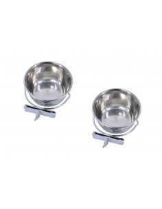 set 2 mangiatoie con fissaggio a vite