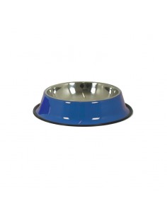 Ciotola acciaio per cani 20 cm blu